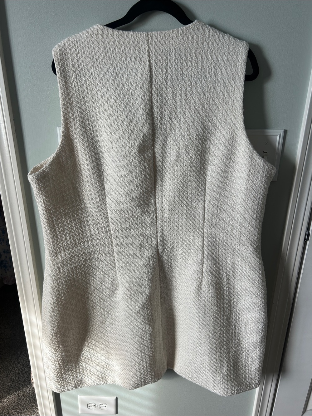 Abercrombie & Fitch Cream Textured Button-Front Dress - Picture 2 of 3
